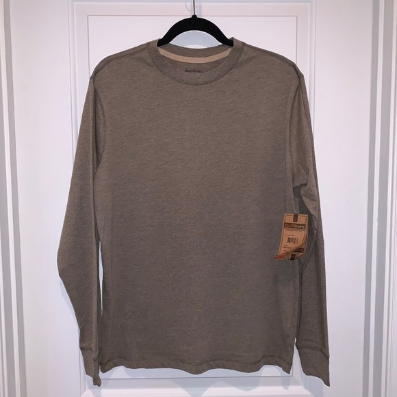 Mens M Ruff Hewn Long Sleeve Crewneck Tan Heather - Picture 2 of 7